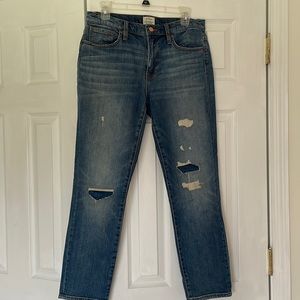 J Crew size 28 Slim broken Boyfriend Jeans